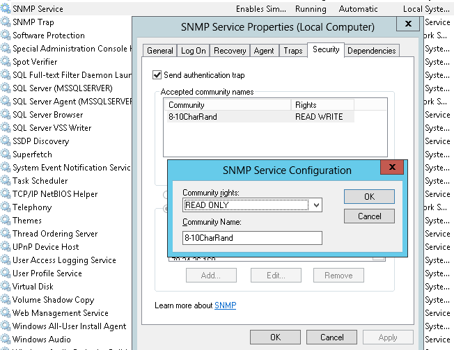Windows Server 2012 Snmp Settings